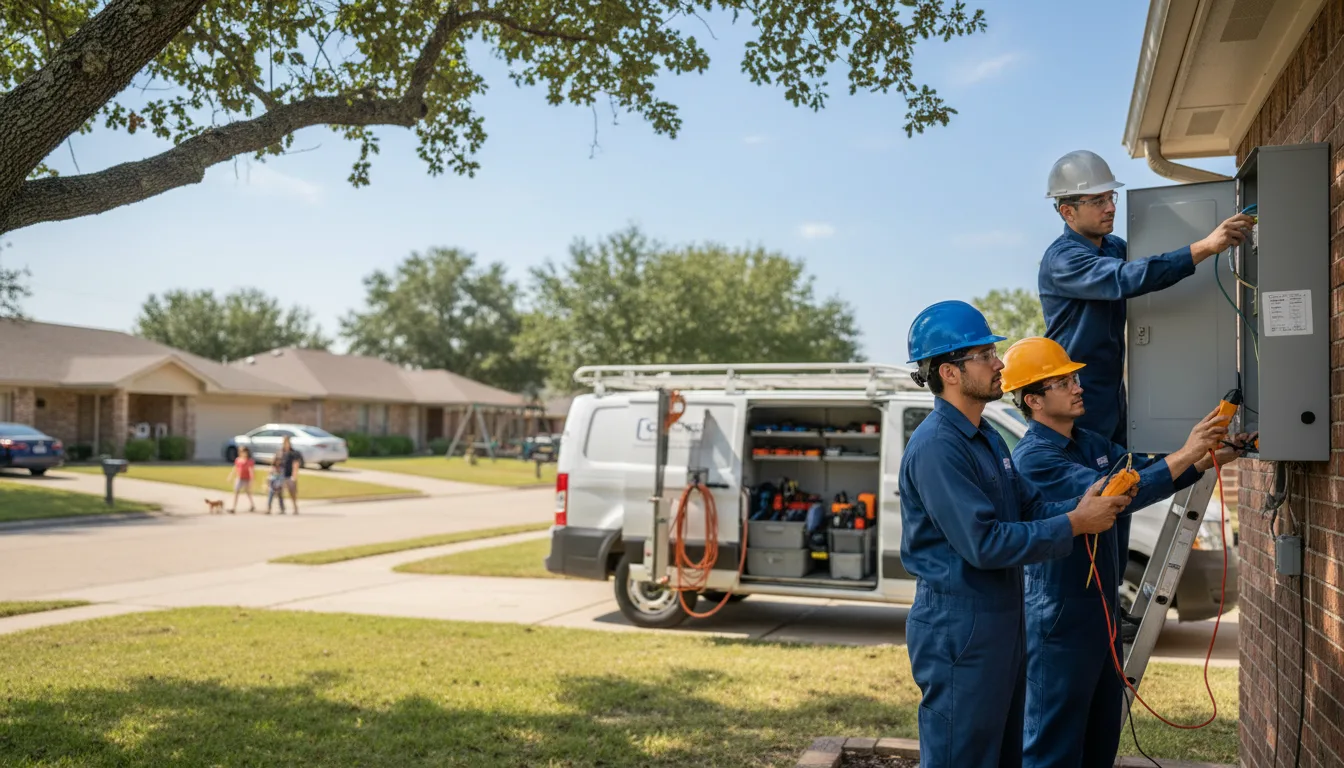Certified electrician providing emergency electrical services in Arp, TX